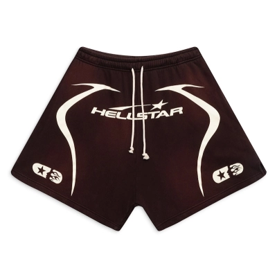 Hellstar Warm Up Shorts Brown 01
