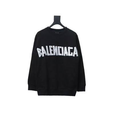 New Tape Type Hoodie Oversized in black and silver archetype fleece 01