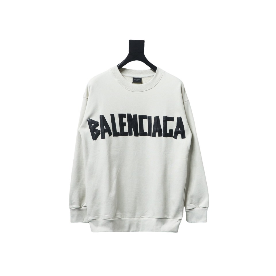 New Tape Type Hoodie Oversized in White and Black archetype fleece