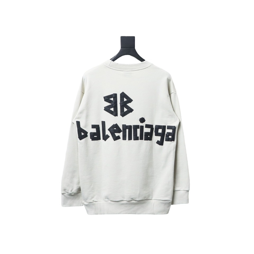 New Tape Type Hoodie Oversized in White and Black archetype fleece