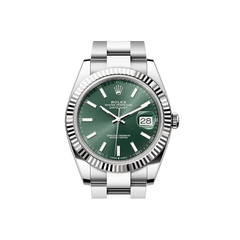 PKStockX Rolex Datejust 41 Oyster-41 mm-Oystersteel and White Gold Reference 126334 m126334-0027
