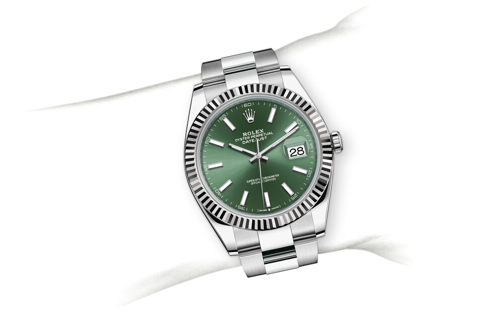 PKStockX Rolex Datejust 41 Oyster-41 mm-Oystersteel and White Gold Reference 126334 m126334-0027