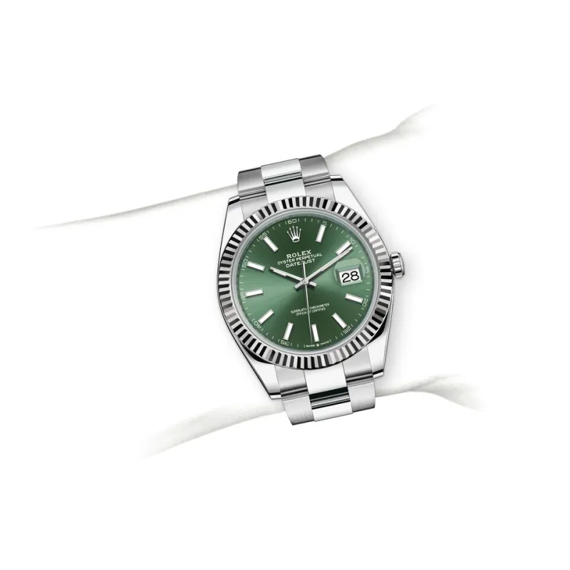 PKStockX Rolex Datejust 41 Oyster-41 mm-Oystersteel and White Gold Reference 126334 m126334-0027