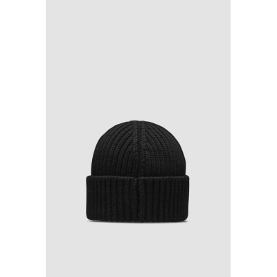 Moncler Cashmere Wool Beanie Black 02