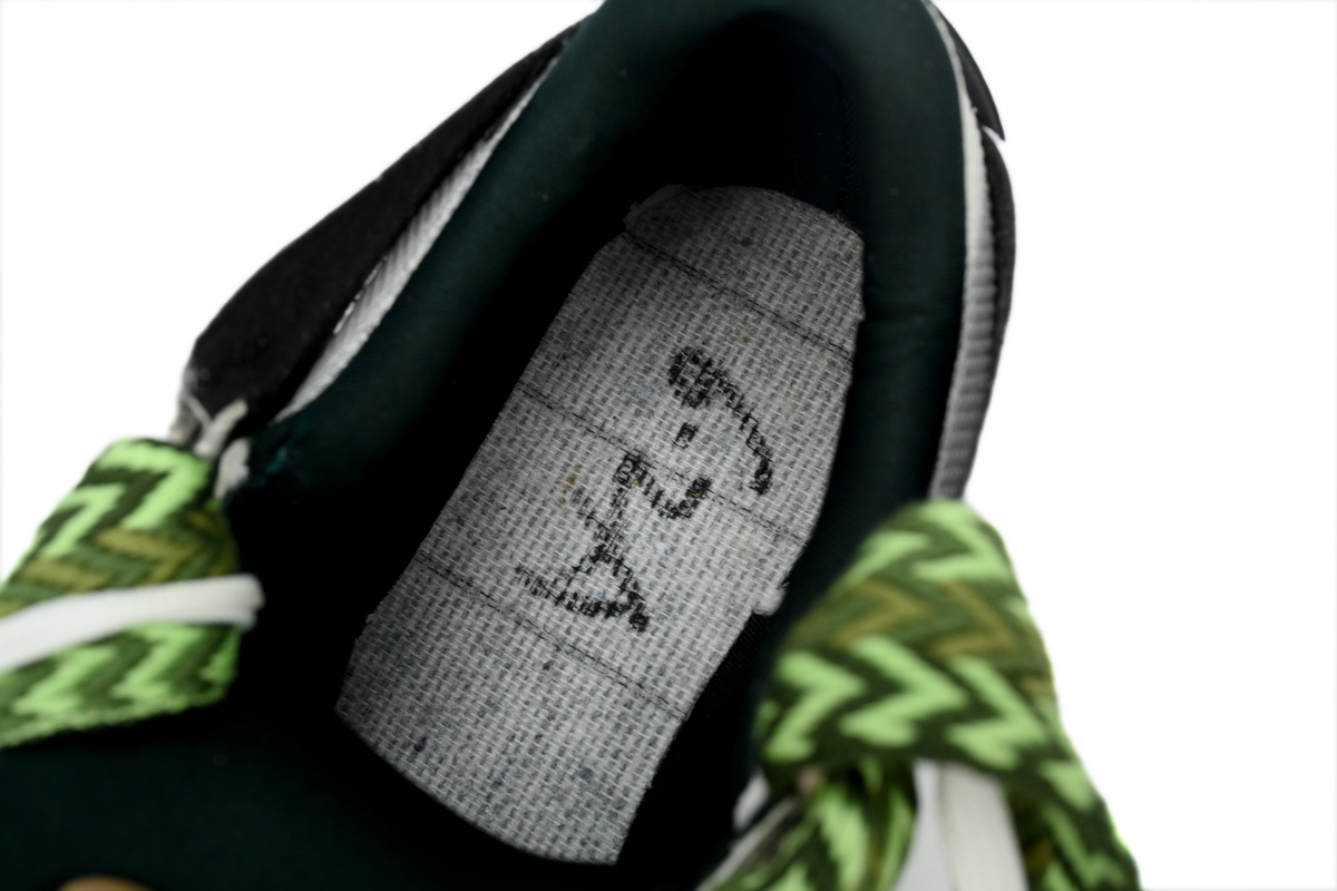 Lanvin Curb Sneakers White green