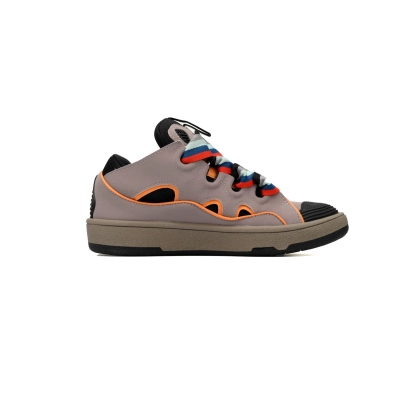 Lanvin Curb Sneakers White Ladies Brown 02