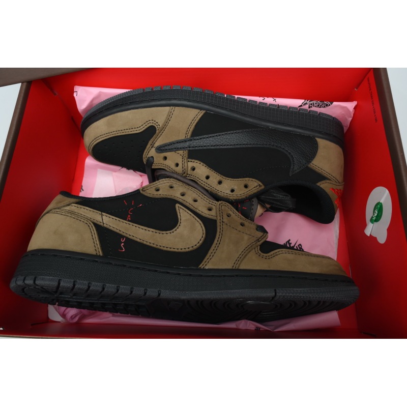 PK God Batch  Travis Scott x Air Jordan 1 Low OG Velvet Brown DM7866-202