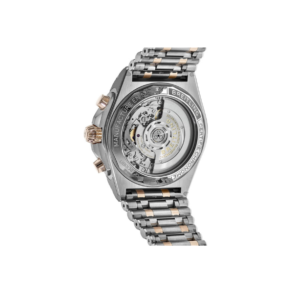 Breitling Chronomat B01 42 Grey Chronograph Dial Rose Gold & Steel Men's Watch UB0134101B1U1