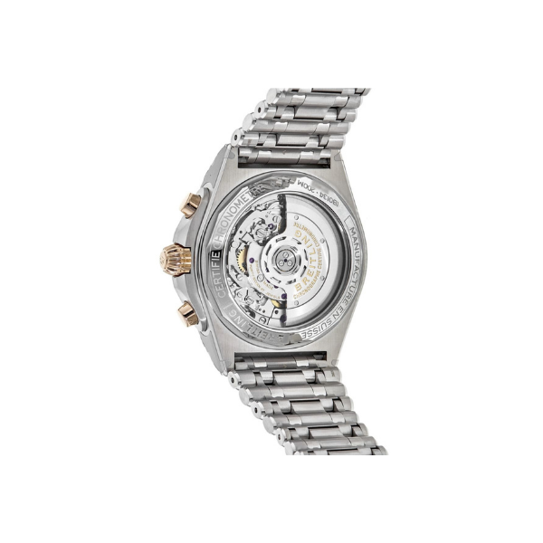 Breitling Chronomat B01 42 Silver Chronograph Dial Rose Gold & Steel Men's Watch IB0134101G1A1