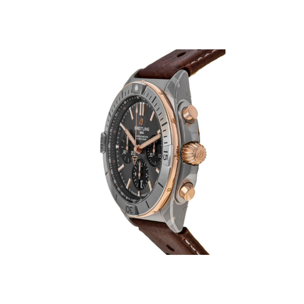 Breitling Chronomat B01 42 Triumph Edition Chronograph Gold Leather Men's Watch TB0134101M1X1