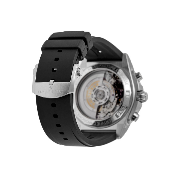 Breitling Chronomat B01 Chronograph Black Dial Diamond Bezel Strap Men's Watch AB0134721B1S1