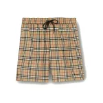 Burberry Check Drawcord Swim Shorts Archive Beige