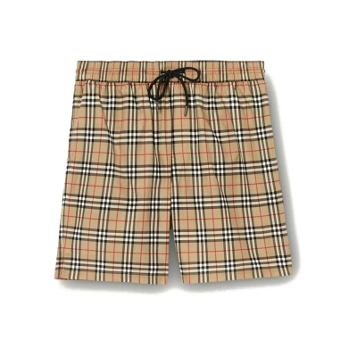 Burberry Check Drawcord Swim Shorts Archive Beige 01