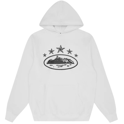 Corteiz 5 Starz Alcatraz Hoodie White 01
