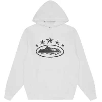 Corteiz 5 Starz Alcatraz Hoodie White 01