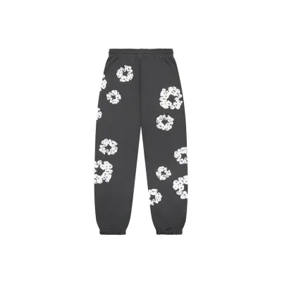 Denim Tears Rhinestone Cotton Wreath Sweatpants Vintage Black 02