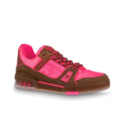 PK God Batch Louis Vuitton Trainer Pink Brown 02