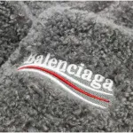 Balenciaga Furry Slide Dark Grey