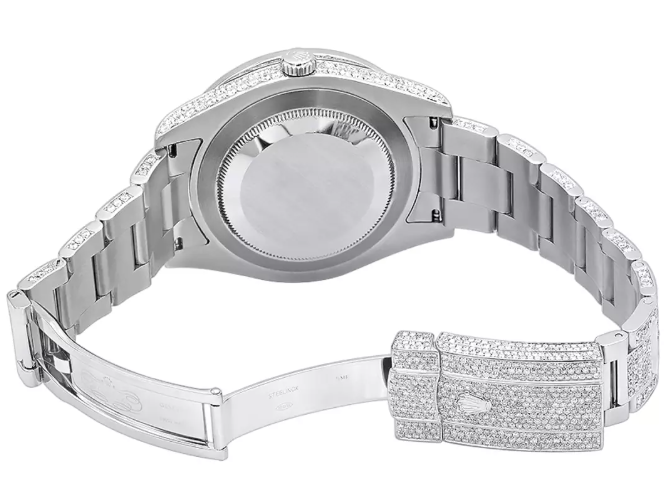 PKStockX Rolex Diamond Embezzled Datejust 41 'Silver'