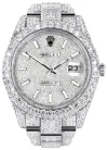 PKStockX Rolex Diamond Embezzled Datejust 41 'Silver'