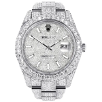 PKStockX Rolex Diamond Embezzled Datejust 41 'Silver'