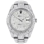 PKStockX Rolex Diamond Embezzled Datejust 41 'Silver'