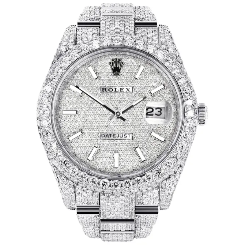 PKStockX Rolex Diamond Embezzled Datejust 41 'Silver'