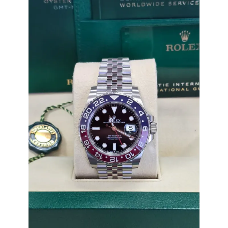 PKStockX Rolex GMT-Master II 40mm Black Dial Blue/Red Bezel "Pepsi" Jubilee 126710BLRO New 2025