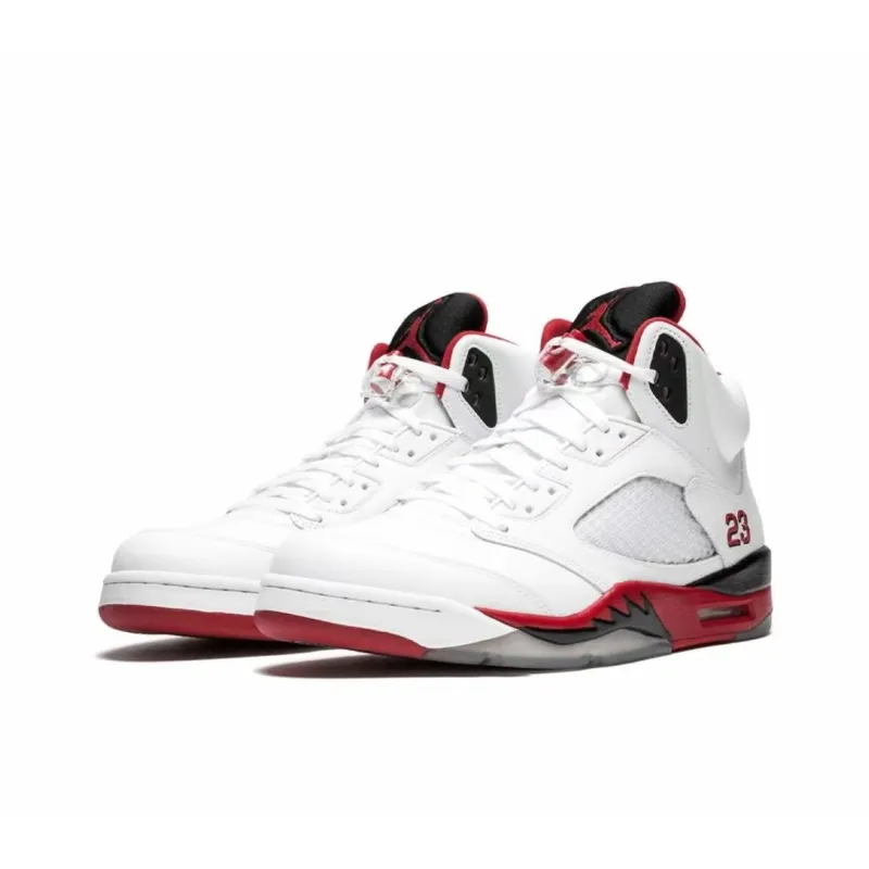 PK God Batch Air Jordan 5 Retro Fire Red Black Tongue