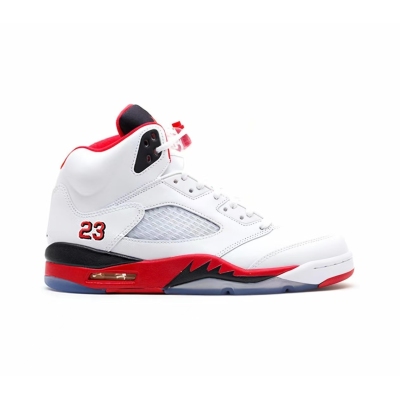 PK God Batch Air Jordan 5 Retro Fire Red Black Tongue 02