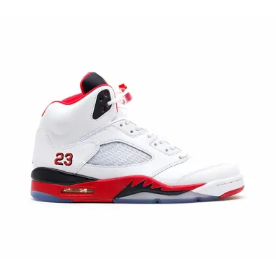 PK God Batch Air Jordan 5 Retro Fire Red Black Tongue 02
