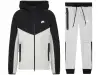 Nike Sportswear Tech Fleece Windrunner Full Zip Hoodie & Joggers Set Dark Grey Heather/Black/White