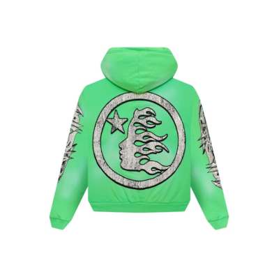 Hellstar Graffiti Zip-Up Green 02