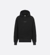 Dior Oblique Relaxed-Fit Hooded Sweatshirt Black Cotton Fleece