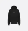 Dior Oblique Relaxed-Fit Hooded Sweatshirt Black Cotton Fleece