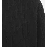 Dior Oblique Relaxed-Fit Hooded Sweatshirt Black Cotton Fleece