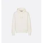 Dior Oblique Relaxed-Fit Hooded Sweatshirt Off-White Cotton Fleece