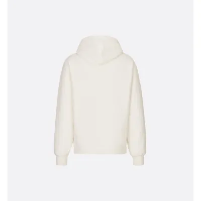Dior Oblique Relaxed-Fit Hooded Sweatshirt Off-White Cotton Fleece 02