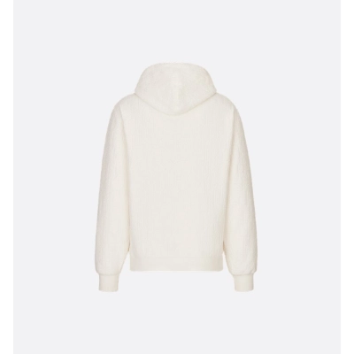 Dior Oblique Relaxed-Fit Hooded Sweatshirt Off-White Cotton Fleece 02