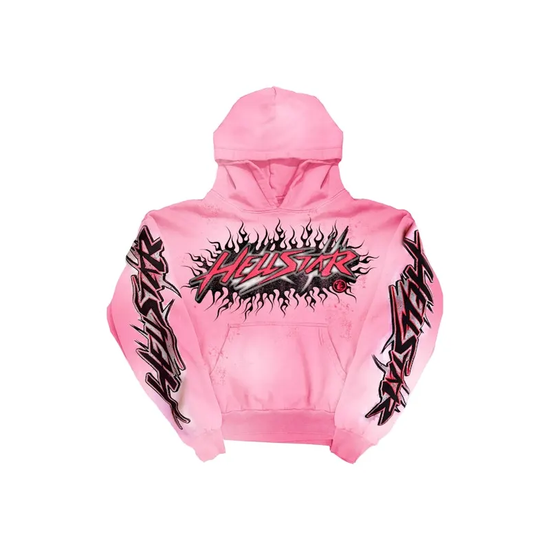 Hellstar Brainwashed Without Brain HoodiePink FW23