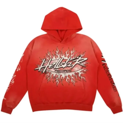 Hellstar Records Hoodie Red pk0218 01