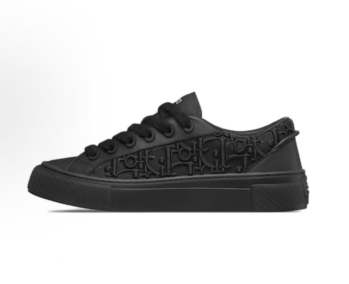 PK God Batch Dior B33 Sneaker Black Smooth Calfskin Oblique Raised Embroidery 3SN303ZYQ_H900