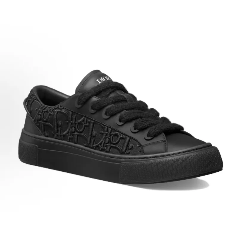 PK God Batch Dior B33 Sneaker Black Smooth Calfskin Oblique Raised Embroidery  3SN303ZYQ_H900