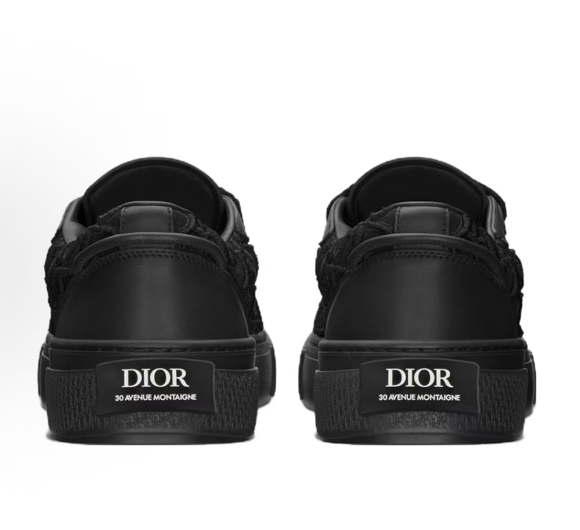 PK God Batch Dior B33 Sneaker Black Smooth Calfskin Oblique Raised Embroidery 3SN303ZYQ_H900