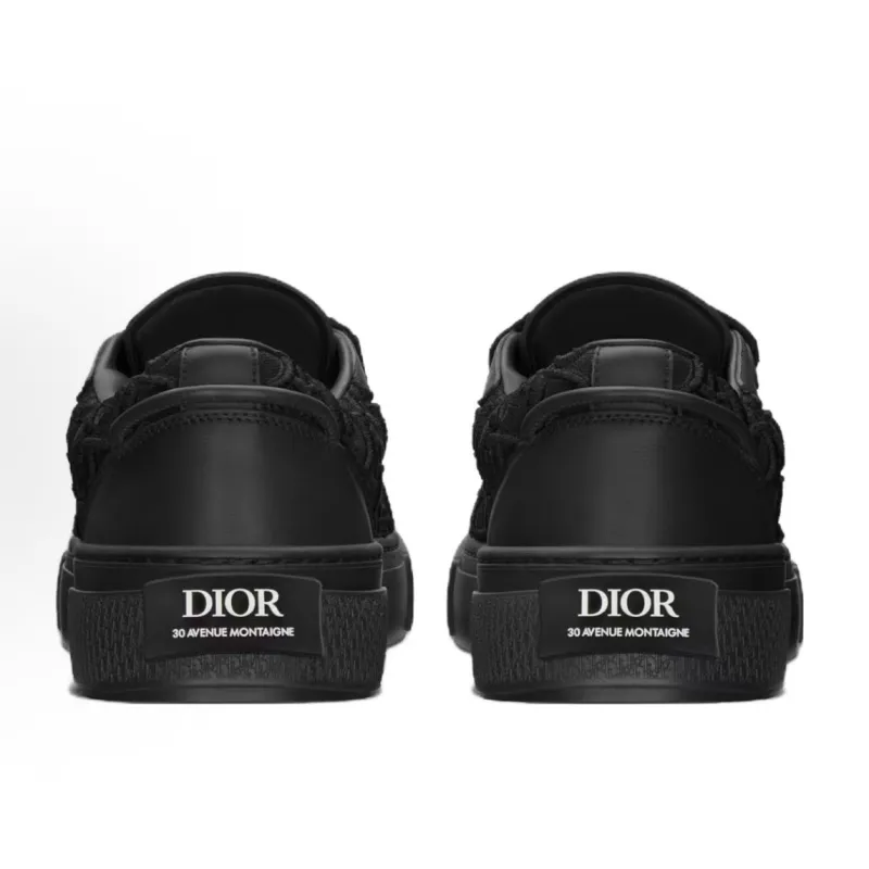 PK God Batch Dior B33 Sneaker Black Smooth Calfskin Oblique Raised Embroidery  3SN303ZYQ_H900