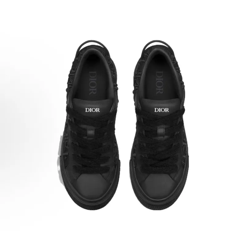 PK God Batch Dior B33 Sneaker Black Smooth Calfskin Oblique Raised Embroidery  3SN303ZYQ_H900