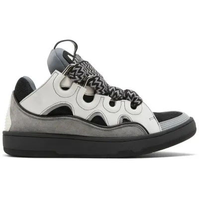 Lanvin Curb Sneakers 'White Anthracite' 02