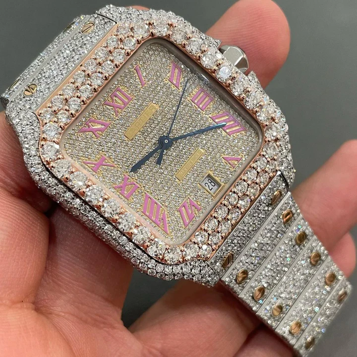 PKStockX Cartier Mulberry Stone Pink Dial Watch VVS