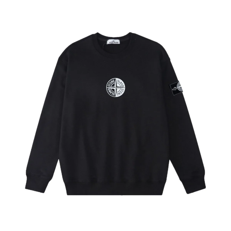 Stone Island Sweatshirt Black White pk01