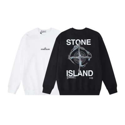 Stone Island Sweatshirt Black White pk02 01